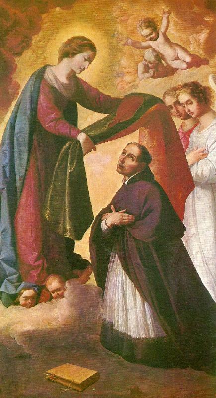 Francisco de Zurbaran st. ildefonso receiving the chasuble oil painting image